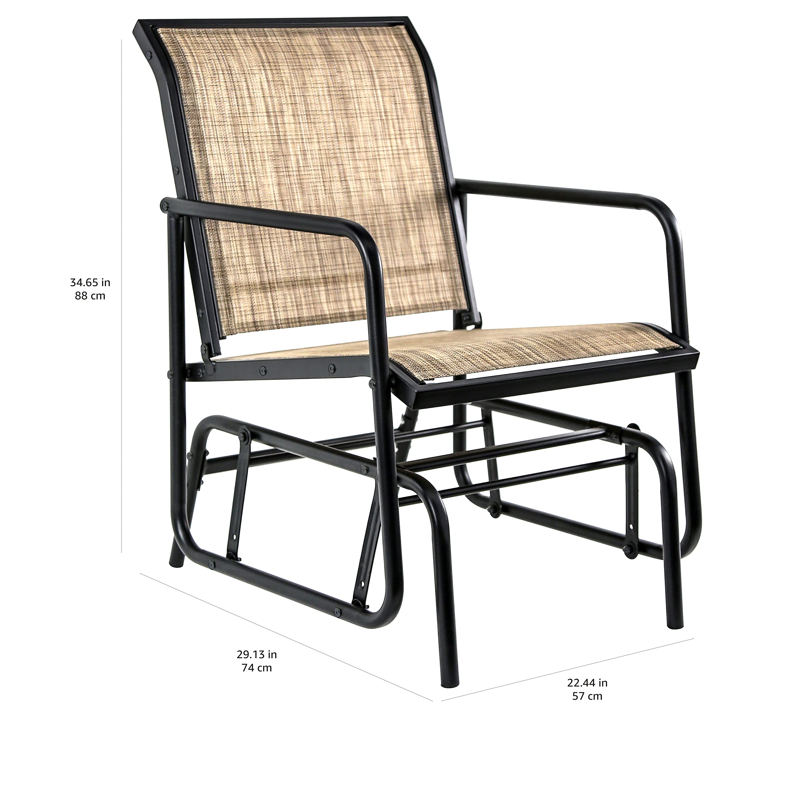 Amazon.com : Amazon Basics Outdoor Patio Textilene Glider Chair